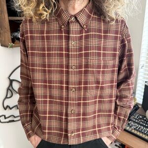 Vintage 90s 2000s LL Bean Plaid Cotton Flannel ~ Size Medium